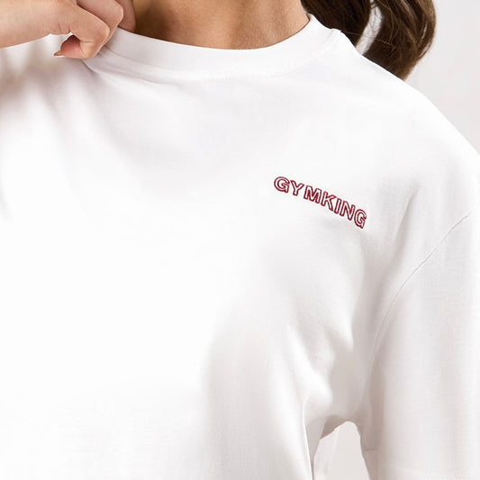 Gym King Dynamic Boyfriend Tee - Cream
