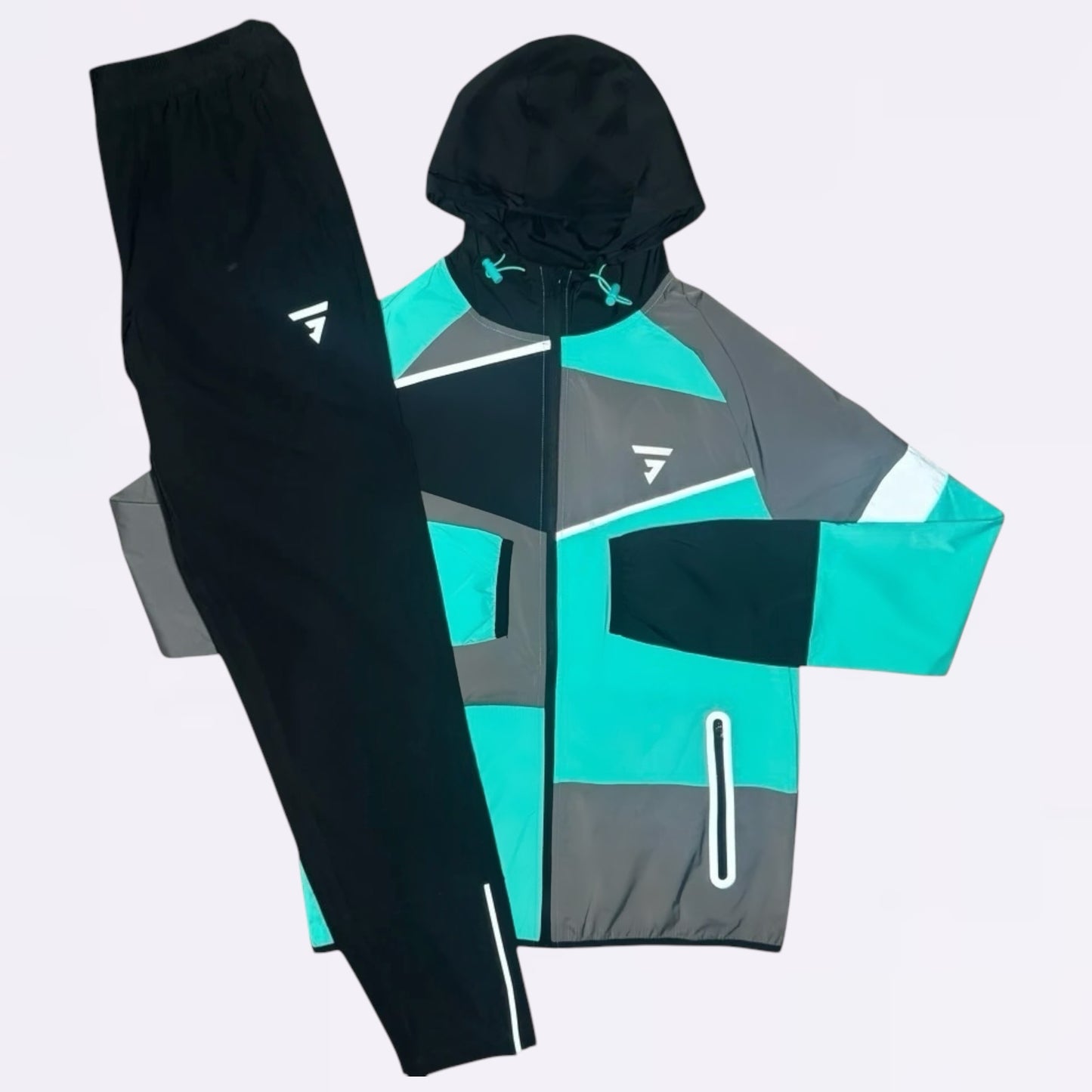 Griid Panel Set - Windrunner & Bottoms - Mint / Black