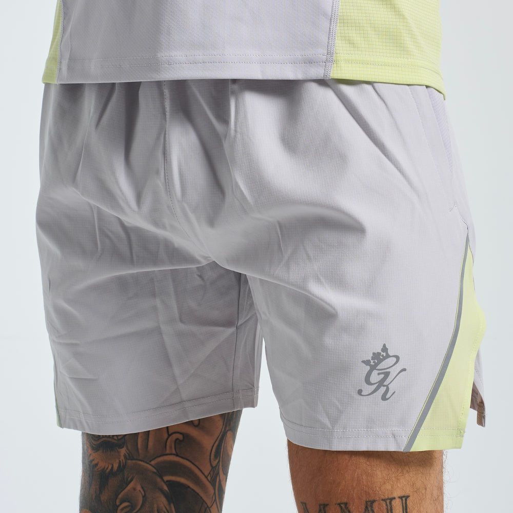 GymKing Flex 2.0 Short - Light Grey/Sherbet Lime