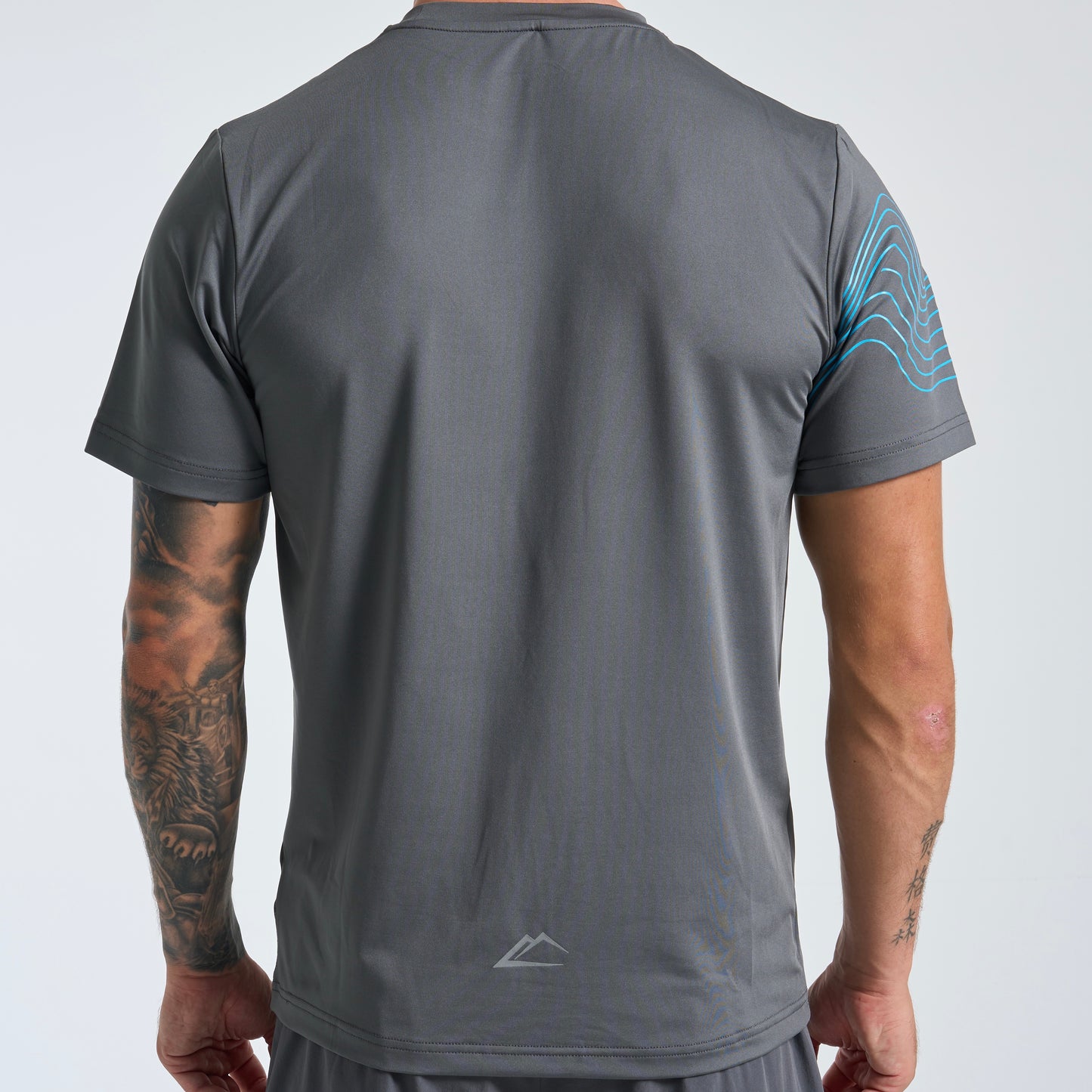 ActiveLine Wave Tee & Shorts Set - Grey / Baltic Blue