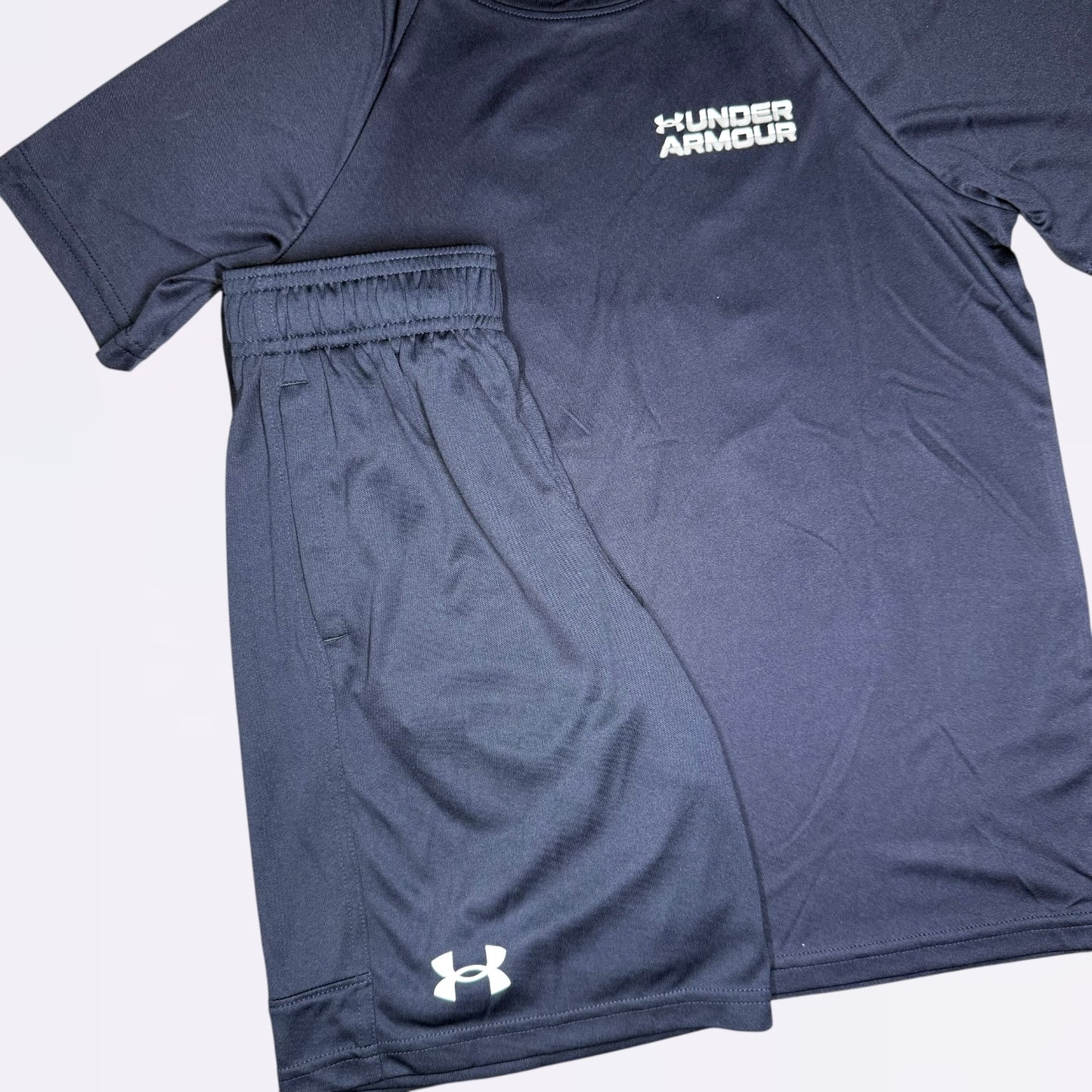 Under Armour Set - Tee & Shorts - Navy (Junior)