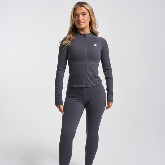 Gym King 365 Full Zip Funnel - Oyster Grey