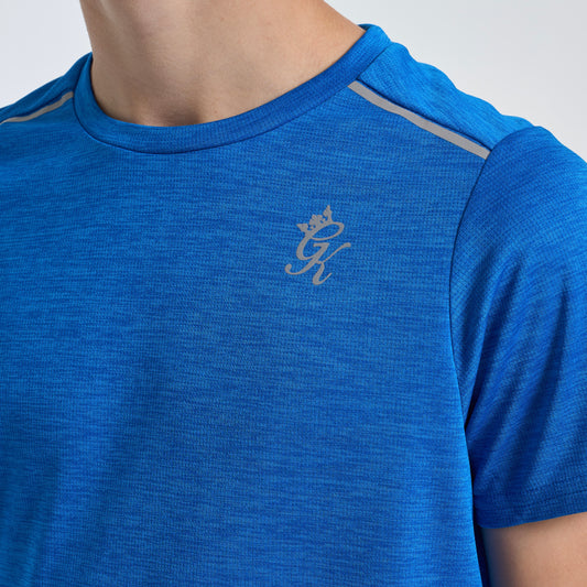 Gym King Element Tee - Sonic Blue Marl (Junior)