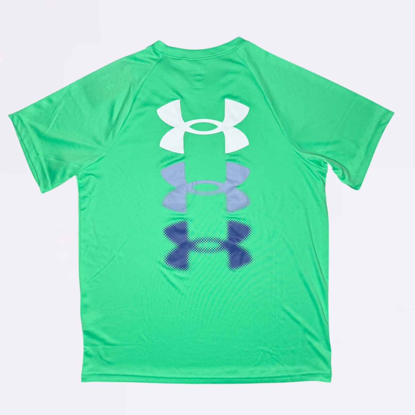 Under Armour Multi Logo Green Tee (Junior)