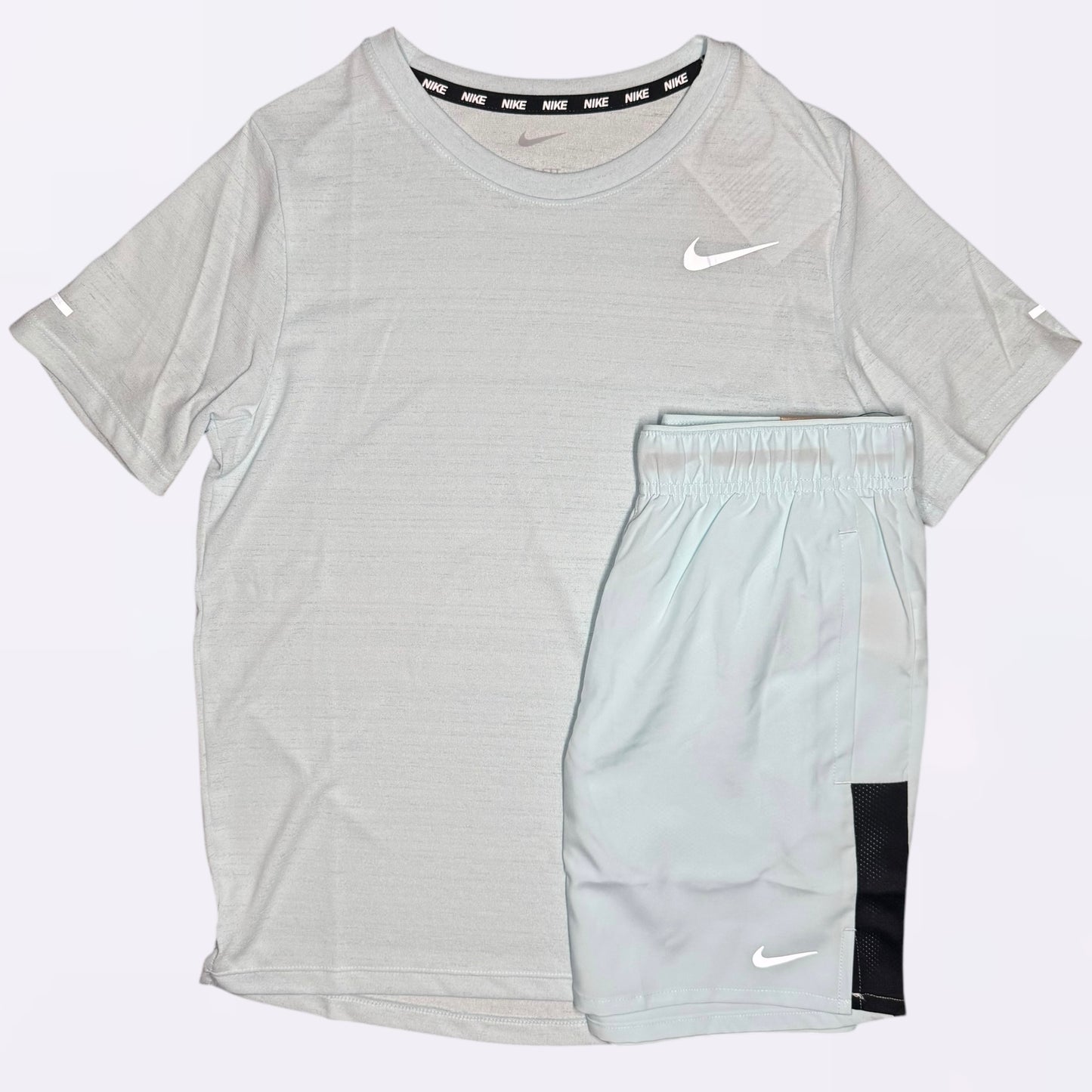 Nike Miler Set - Tee & Shorts - Glacier Blue (Junior)