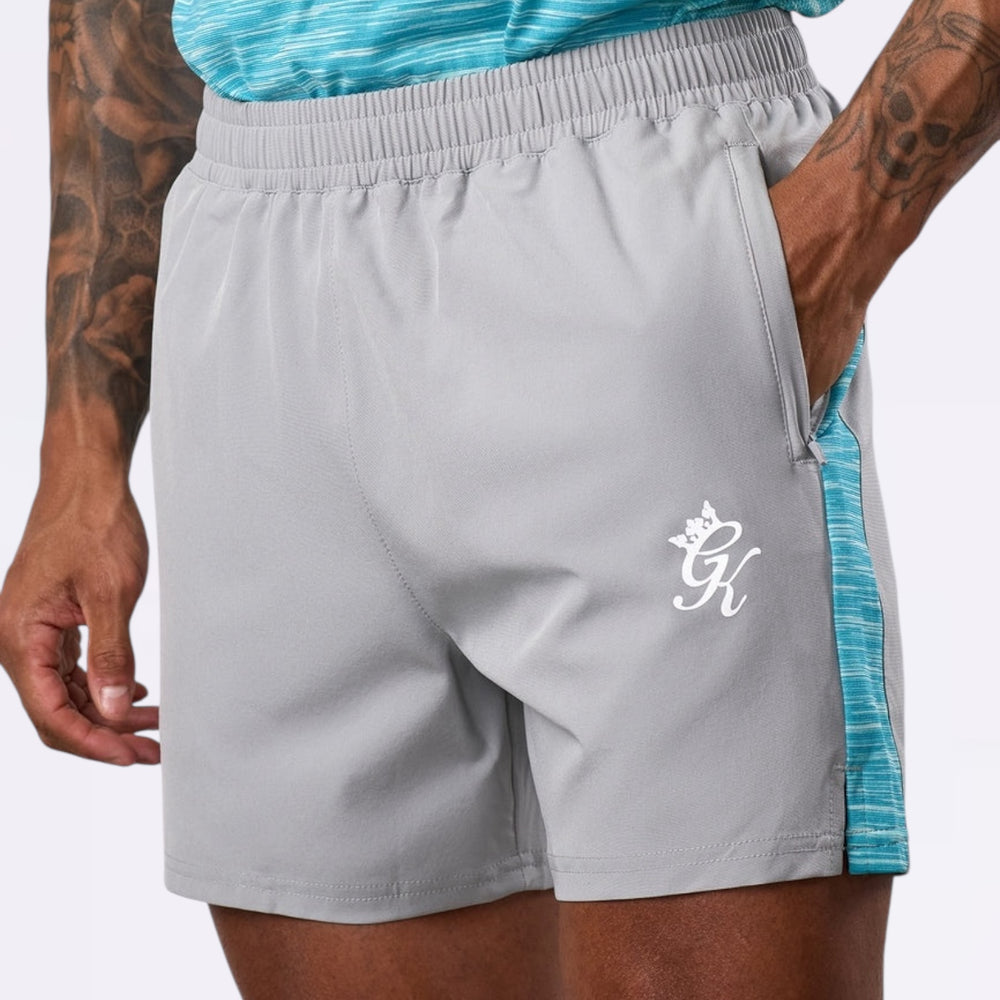 GymKing Energy Space Dye Short - Urban Grey/Ocean Blue Multi