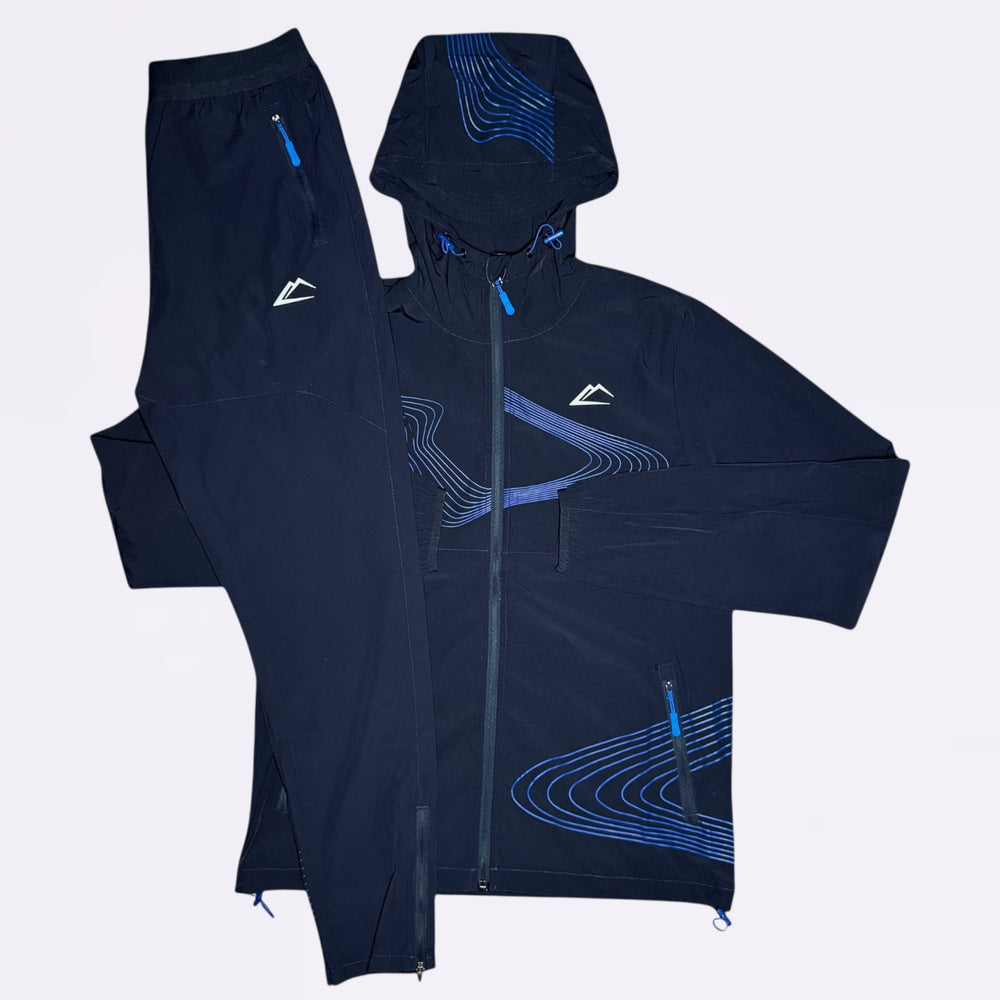 ActiveLine Wave Windrunner & Bottoms Set - Navy / Royal Blue