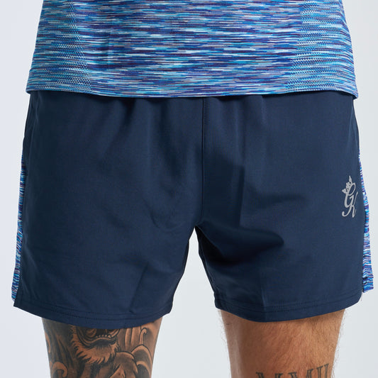 GymKing Space Dye Panel 5" Short - Navy/Galactic Blue