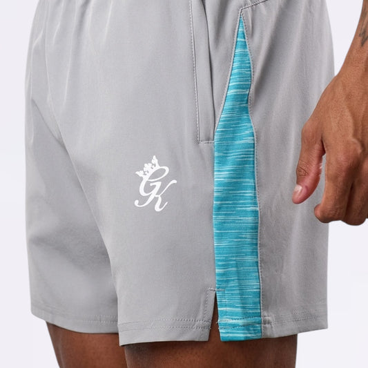 GymKing Energy Space Dye Short - Urban Grey/Ocean Blue Multi