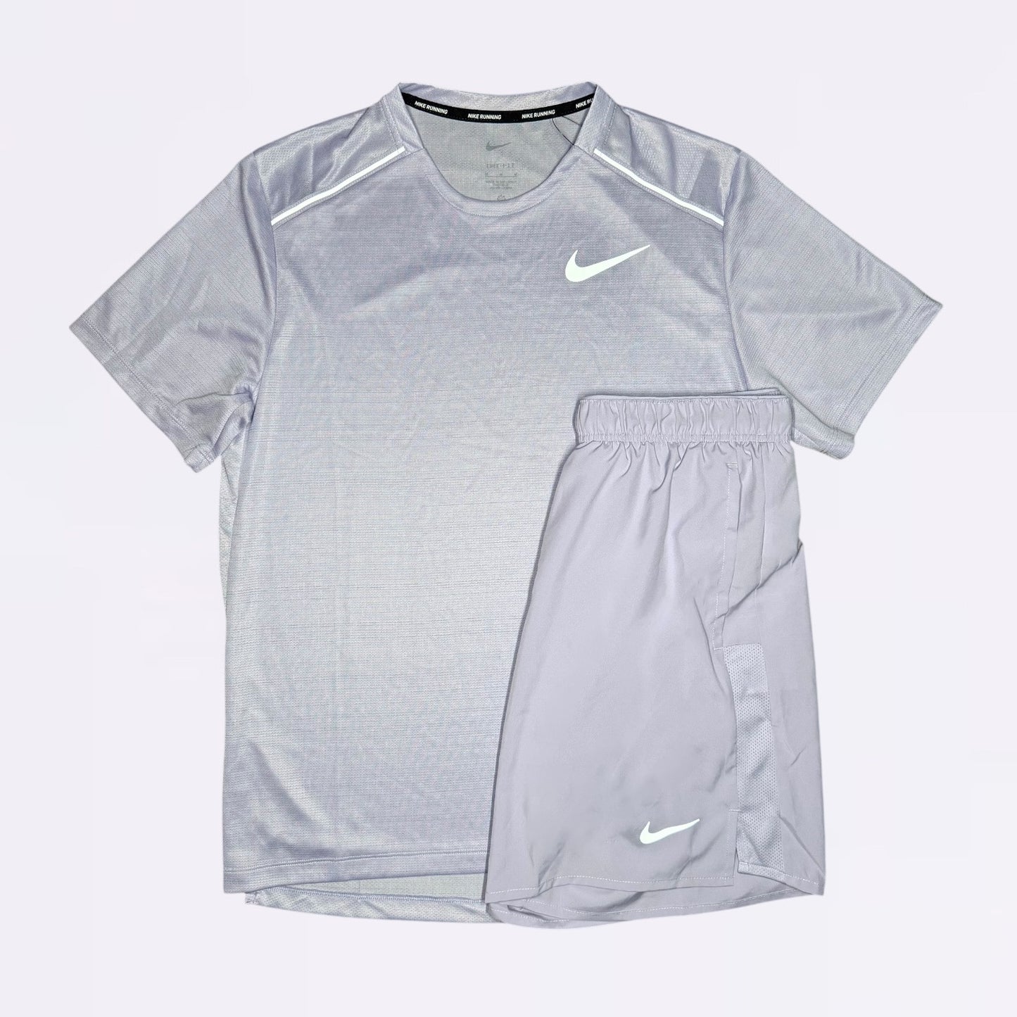 Nike Miler & Challenger Set - Tee & Shorts - Lilac