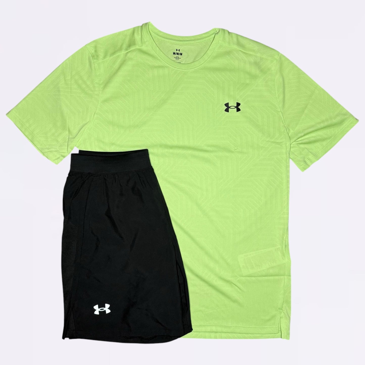 Under Armour Geotessa Set - Tee & Shorts - Volt / Black