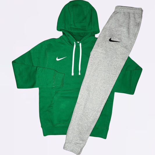 Nike Park Hoodie & Joggers Set - Green / Grey