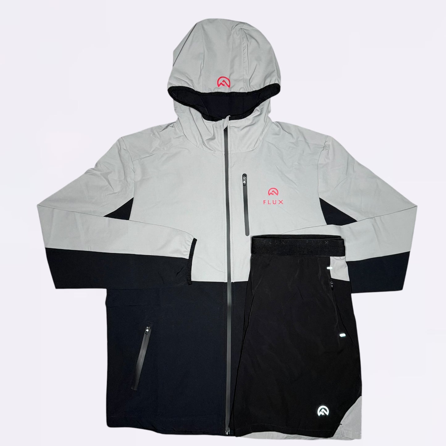 Flux Versatility Set - Jacket & Shorts -  Grey / Red