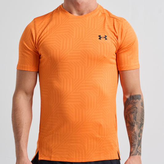 Under Armour Geotessa Set - Tee & Shorts - Orange / Grey