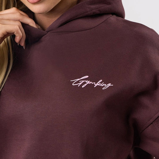 Gym King Script Mindset Hoodie - Espresso
