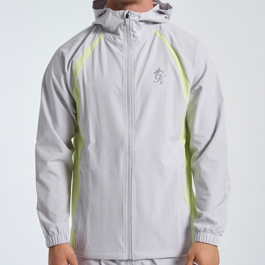 GymKing Flex 2.0 Jacket & Shorts Set - Light Grey/Sherbet Lime