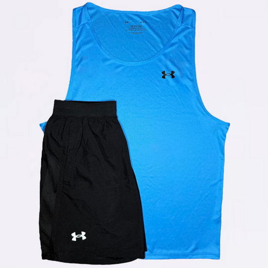Under Armour Vest & Shorts Set - Blue / Black