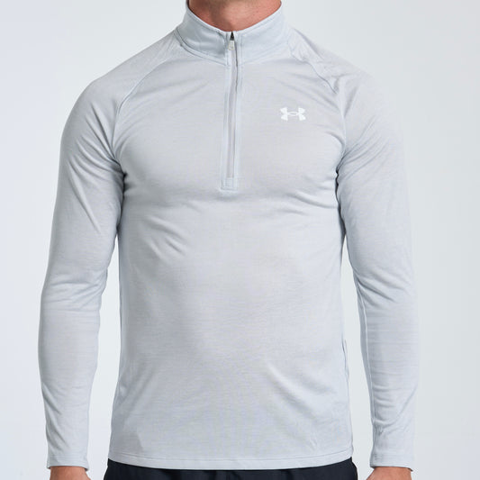 Under Armour Tech / Speed Stride Set - Half Zip & Shorts - Grey / Black
