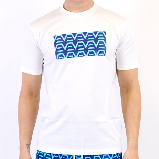 Envi Digital Reef Tee & Shorts Set - White / Blue
