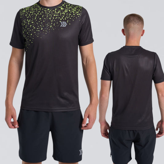 DASH Splatter Tee - Black / Neon
