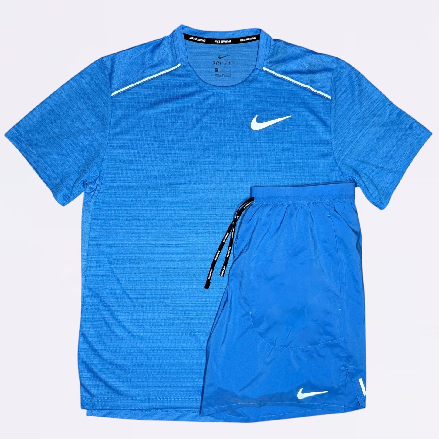 Nike Miler & Flex Set - Tee & Shorts - Pacific Blue
