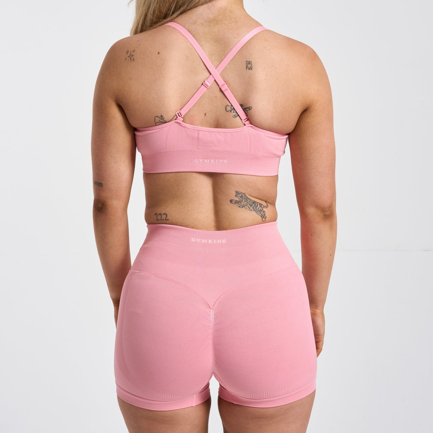Gym King Sculpt Seamless Scrunch Bra - Pink Blush