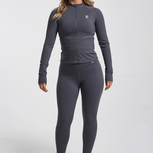 Gym King 365 Half Zip & Leggings Set - Oyster Grey