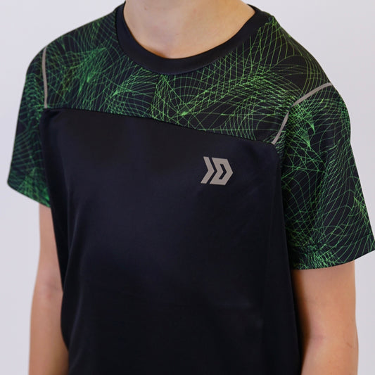 DASH Hyperweb Tee - Black / Neon (Junior)