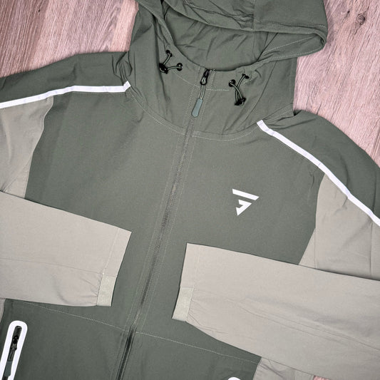 GRIID Reflect Windrunner Set - Khaki / Forrest Green