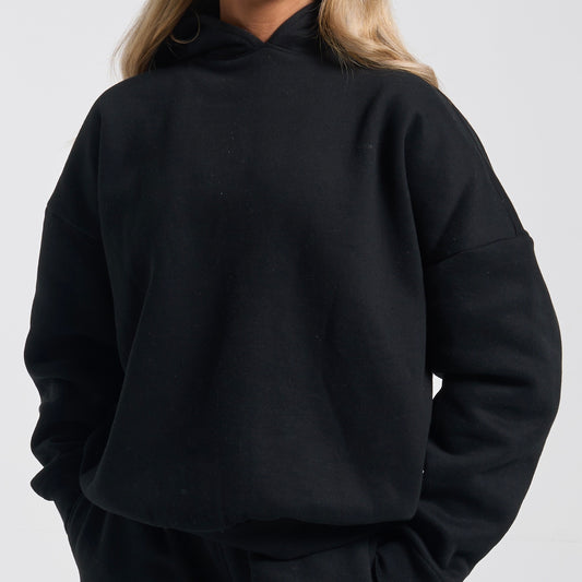 INFORM Hoodie & Joggers Oversized Recovery Set - Black