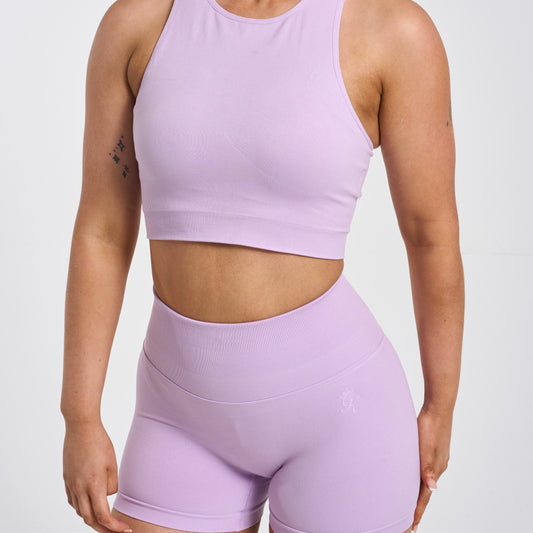 Gym King Scuplt Bra & Short Set - Soft Lilac