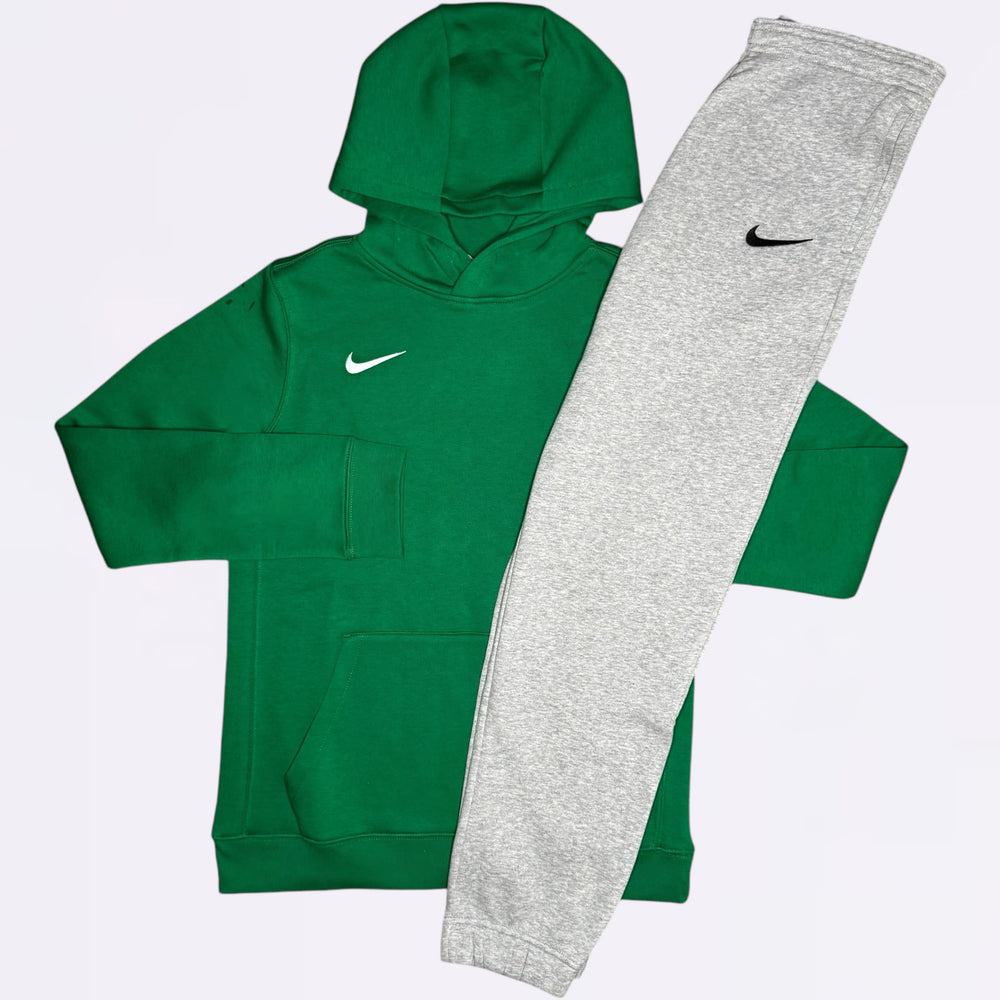 Nike Park Hoodie & Joggers Set - Green / Grey (Junior)