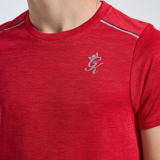 GymKing Element Tee - Red Pepper Marl (Junior)
