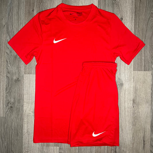 Nike Dri Fit Set - Tee & Shorts - Red