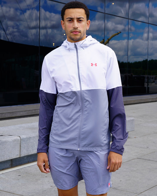 Under Armour Jacket & Shorts Utility Set - Grey / Red / White