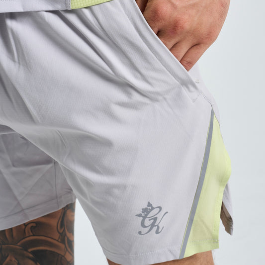 GymKing Flex 2.0 Short - Light Grey/Sherbet Lime