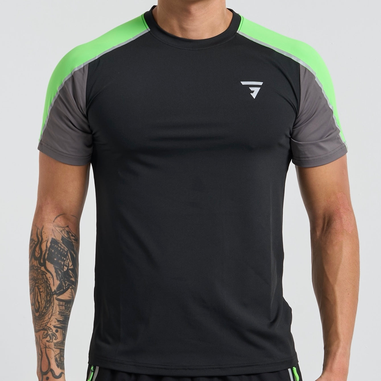 GRIID Reflect Tee - Black / Green