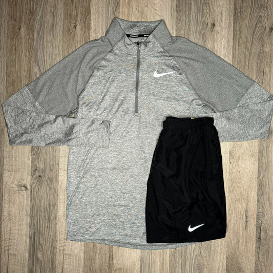 Nike Element / Challenger Set - Half Zip & Shorts - Black