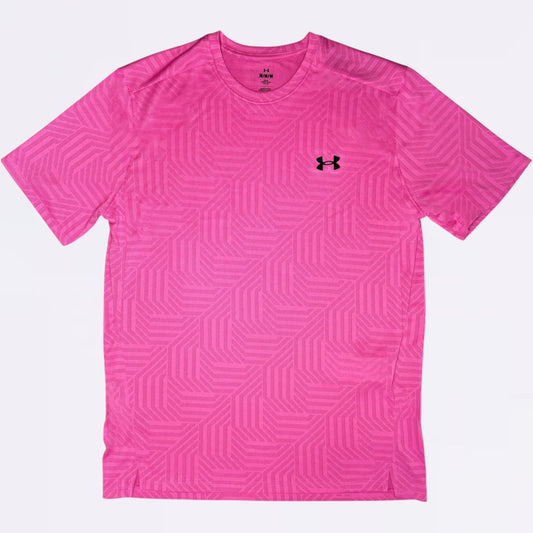Under Armour Geotessa Set - Tee & Shorts - Pink / Grey