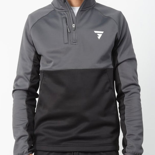 GRIID Cushy Half Zip 2.0 & Bottom Set - Black / Dark Grey