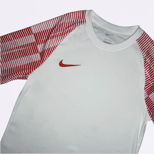 Nike Dri-Fit Academy Tee - White / Red (Junior)