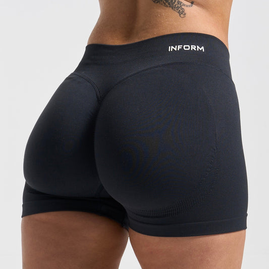 INFORM Sculpt Seamless Scrunch Gym Shorts - Espresso
