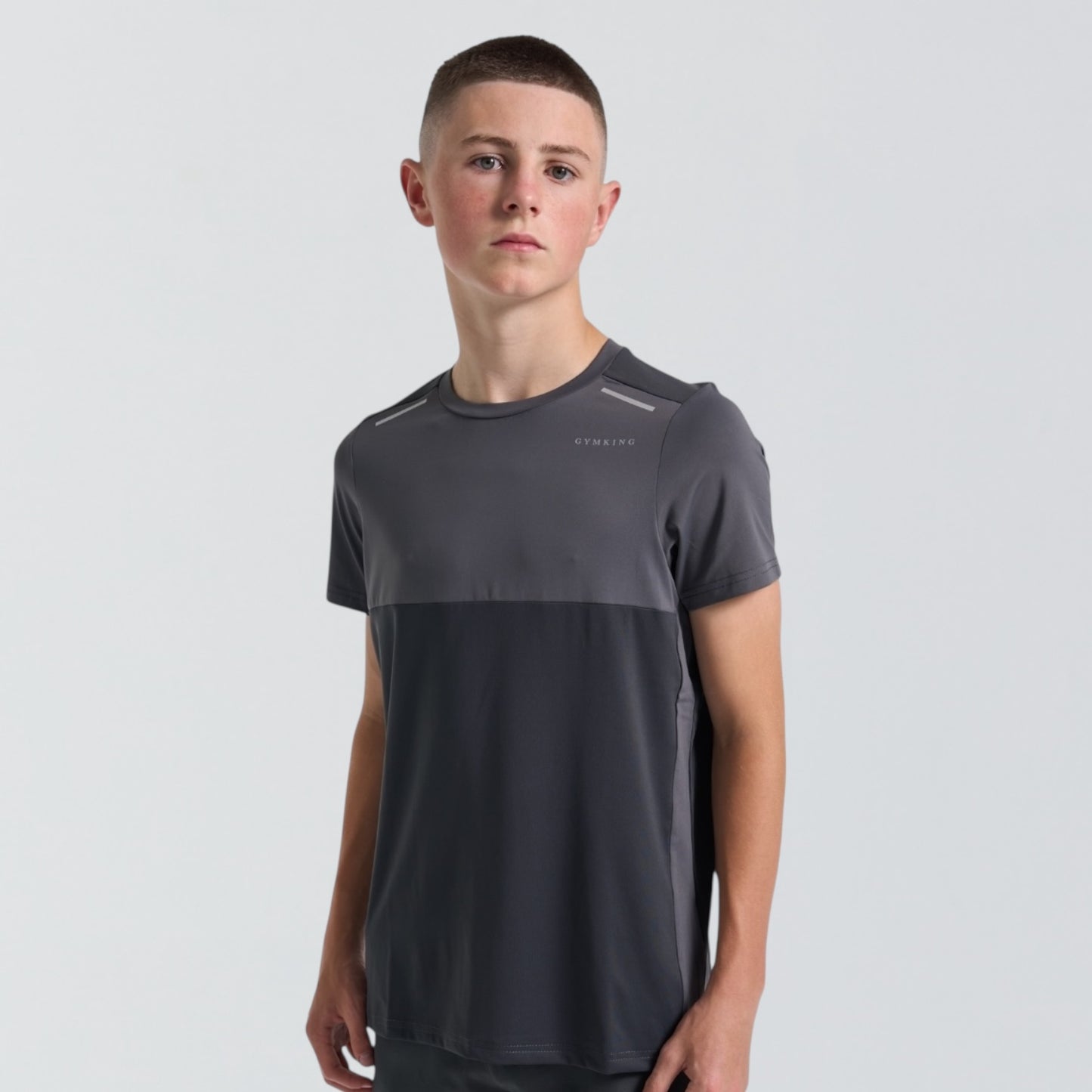 GymKing Advance Tee - Urban Grey/Fossil Grey (Junior)