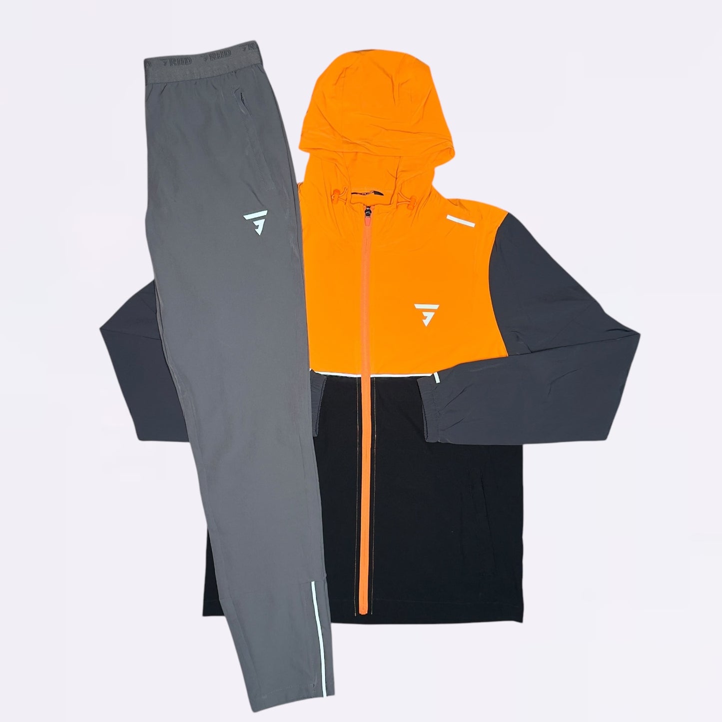 GRIID Ventus Set - Windrunner & Bottoms - Orange / Grey