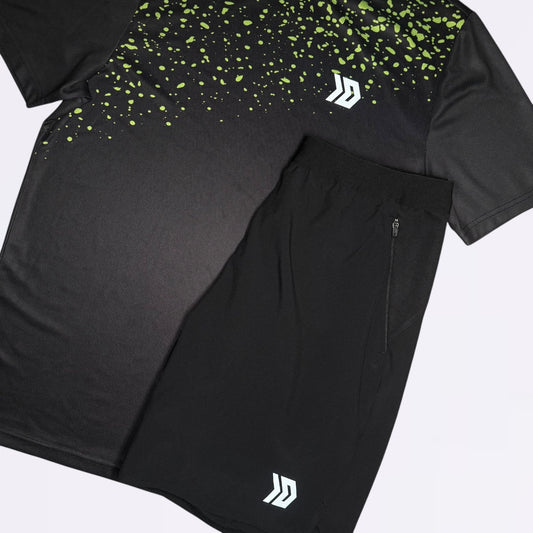 DASH Splatter Tee Set - Black / Neon (Junior)