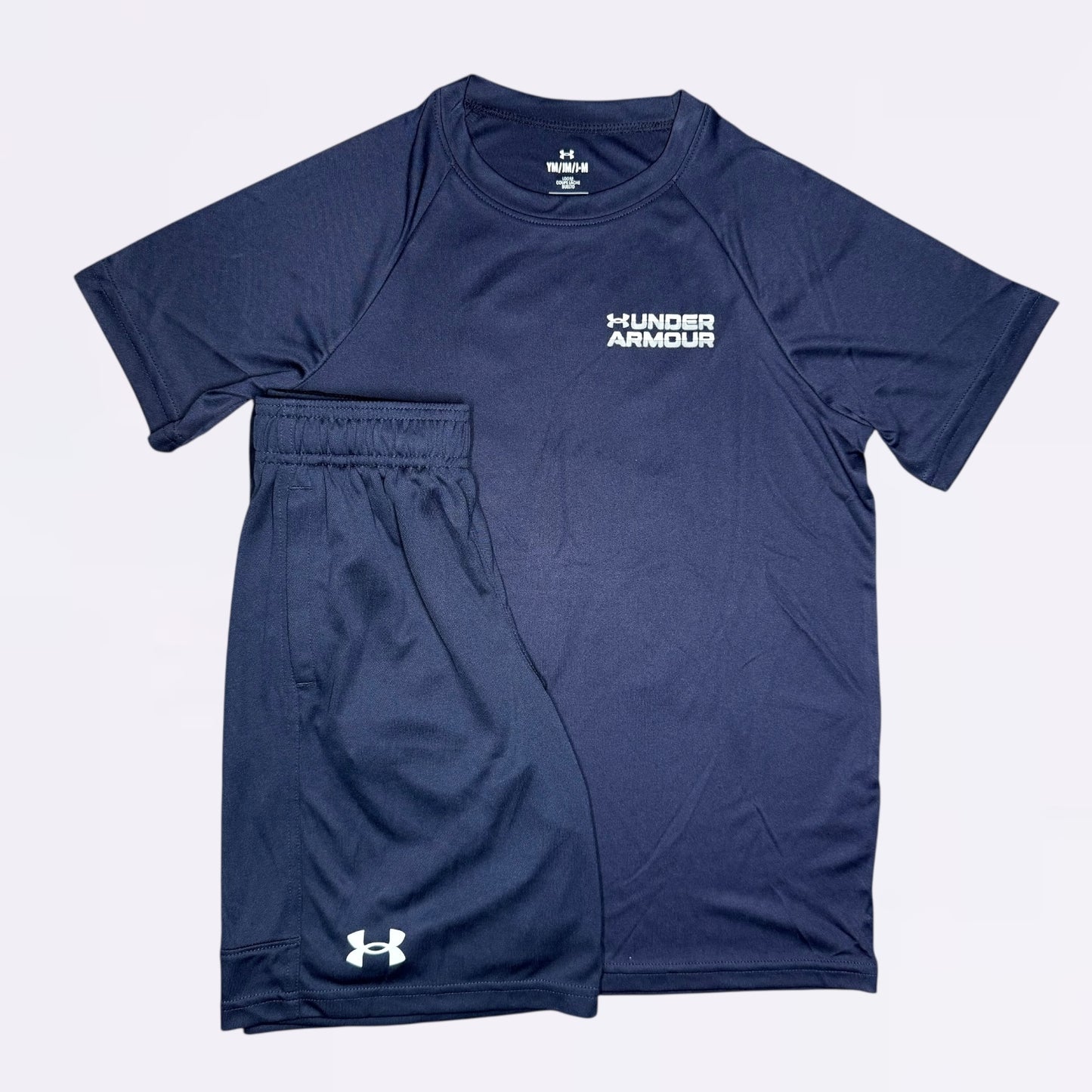 Under Armour Set - Tee & Shorts - Navy (Junior)