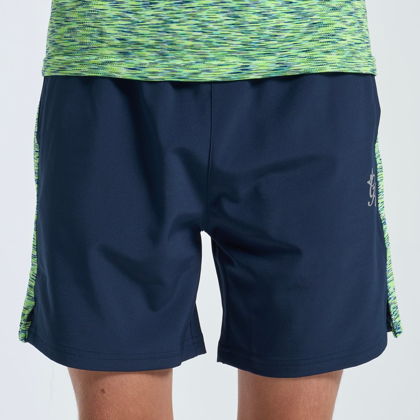 GymKing Space Dye Short - Navy/Lime/Navy Grindle (Junior)