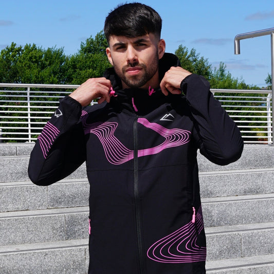 ActiveLine Wave - Jacket & Shorts Set - Black / Pink