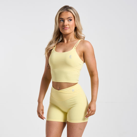 Gym King 365 Long Line Tank - Yellow Cream