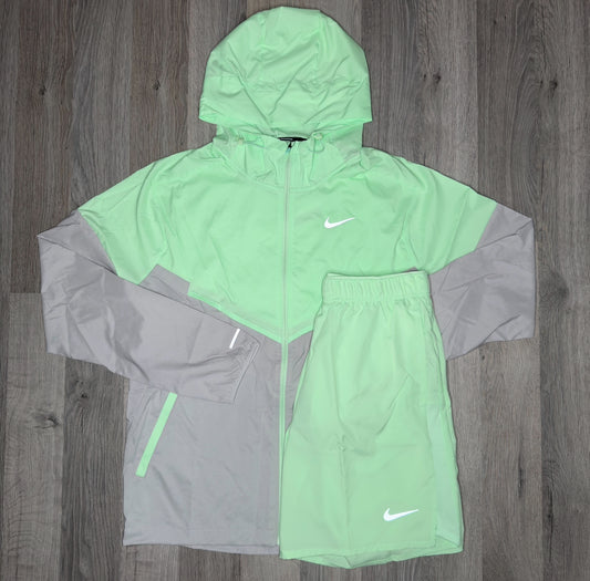 Nike Vapour Green Windrunner + Shorts Set